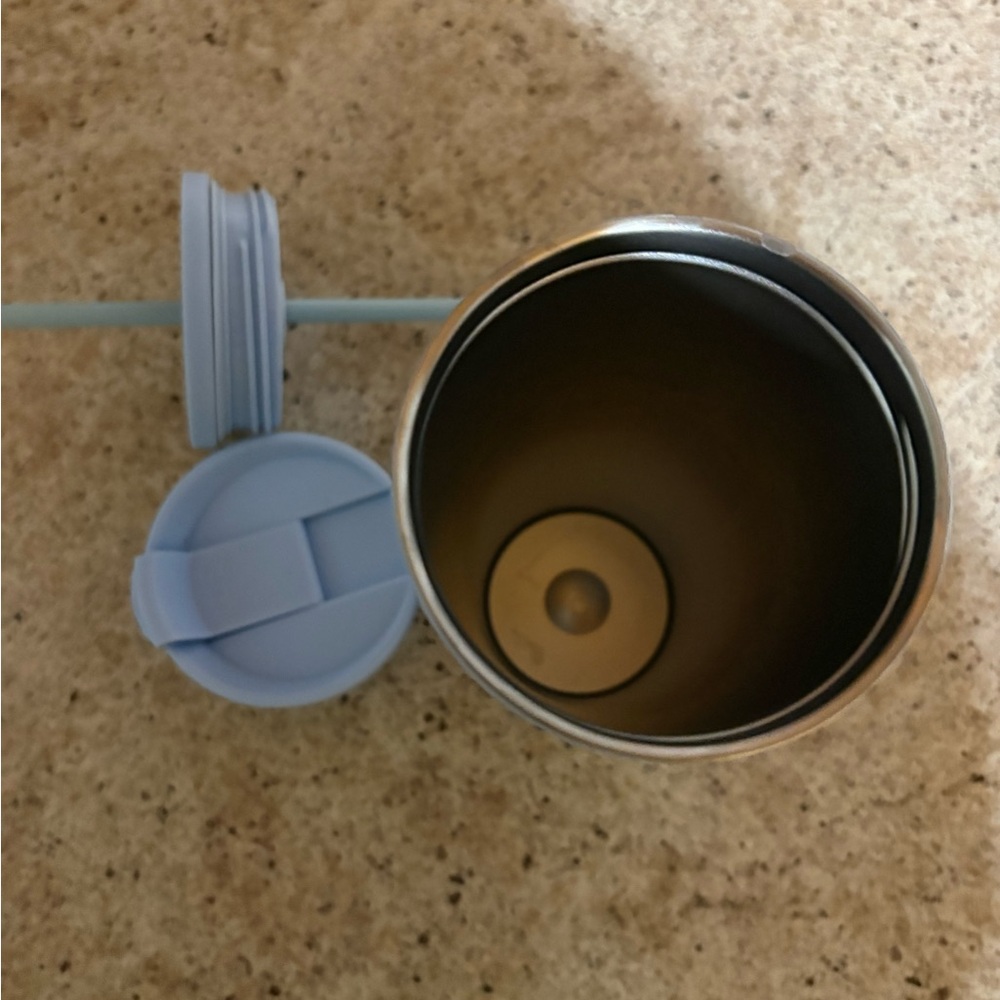 SLM Floral Blue Tumbler with Straw - Picture 3 of 5